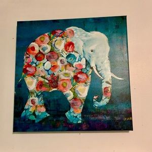 Beautiful floral elephant painting